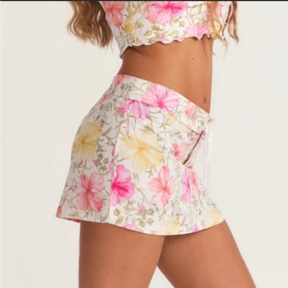 LoveShackFancy Hurley Collab Hibiscus Print Boardie Skirt - Picture 3 of 12